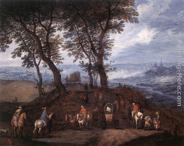 Jan the elder Brueghel Travellers on the Way
